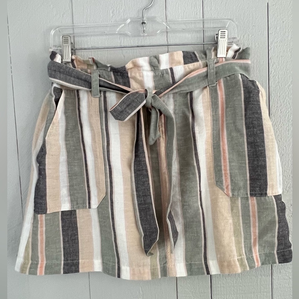 American eagle striped paper bag skirt